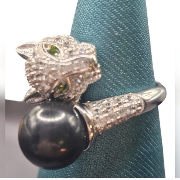 Leopard Head Shungite Ring - Picture 1 of 5